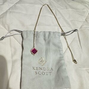 Like New Long Kendra Scott Hot Pink Necklace
